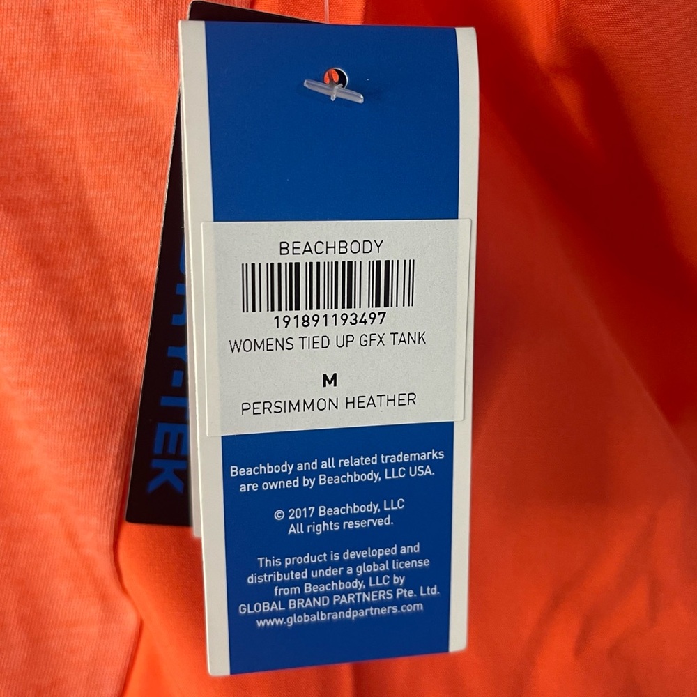 Beachbody Tied Up GFX Tank Orange Coral - Picture 9 of 11